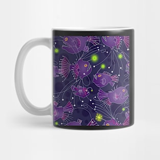 Angler fish purple Mug